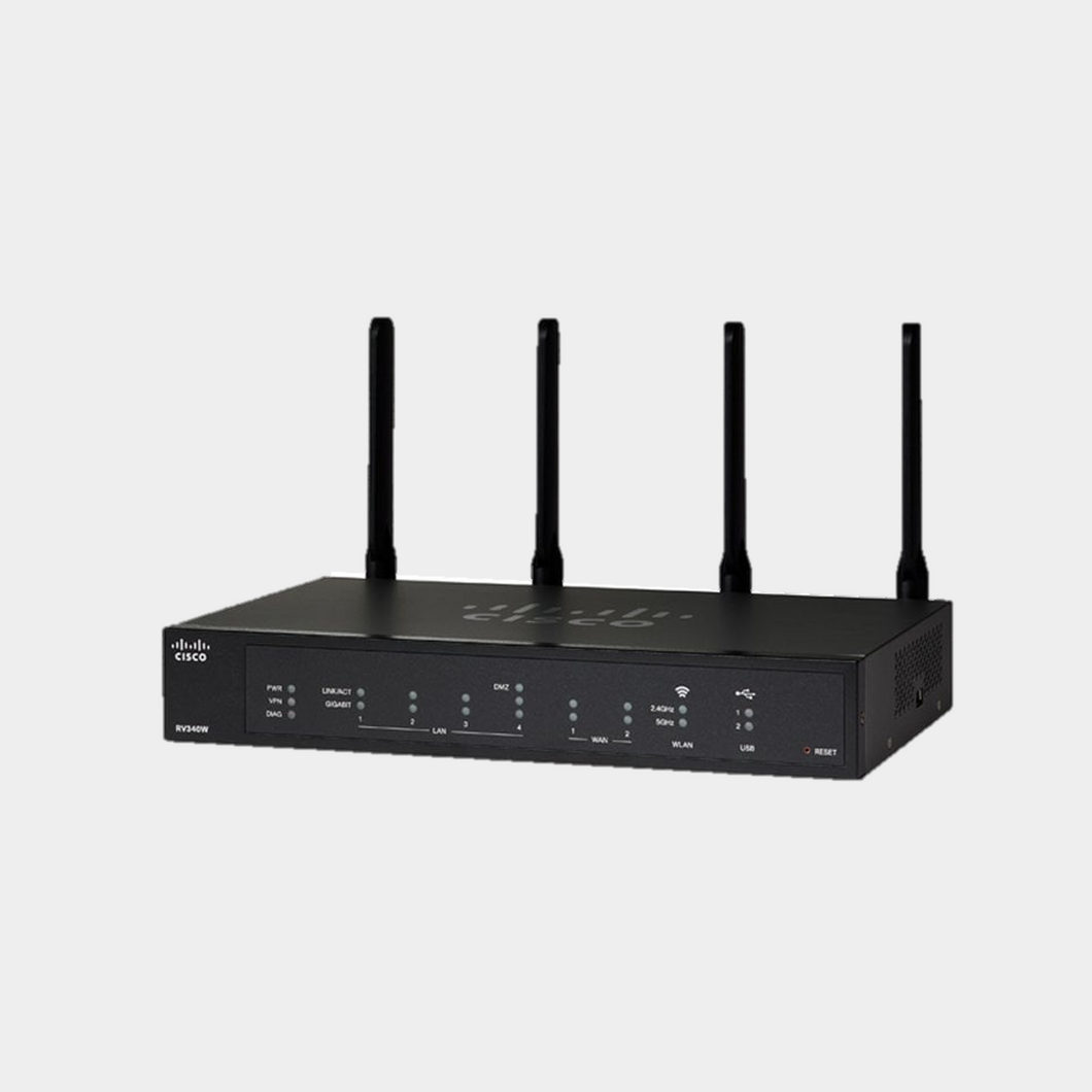 Cisco RV340W Wireless-AC Dual WAN Gigabit Wifi I Wi-Fi VPN Router / Firewall (RV340W-E-K9-G5)