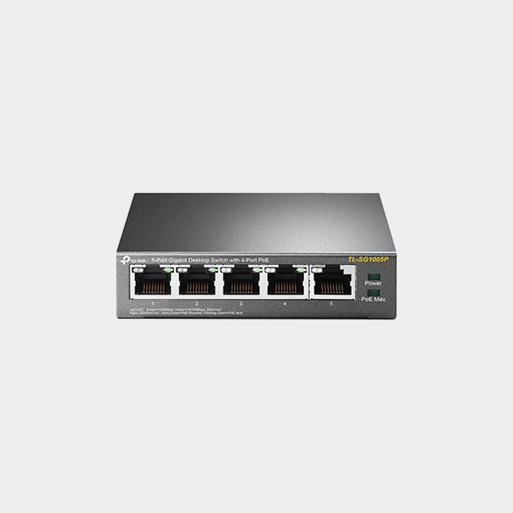 TP-Link 5-Port Gigabit Desktop Switch with 4-Port PoE+ (TL-SG1005P)