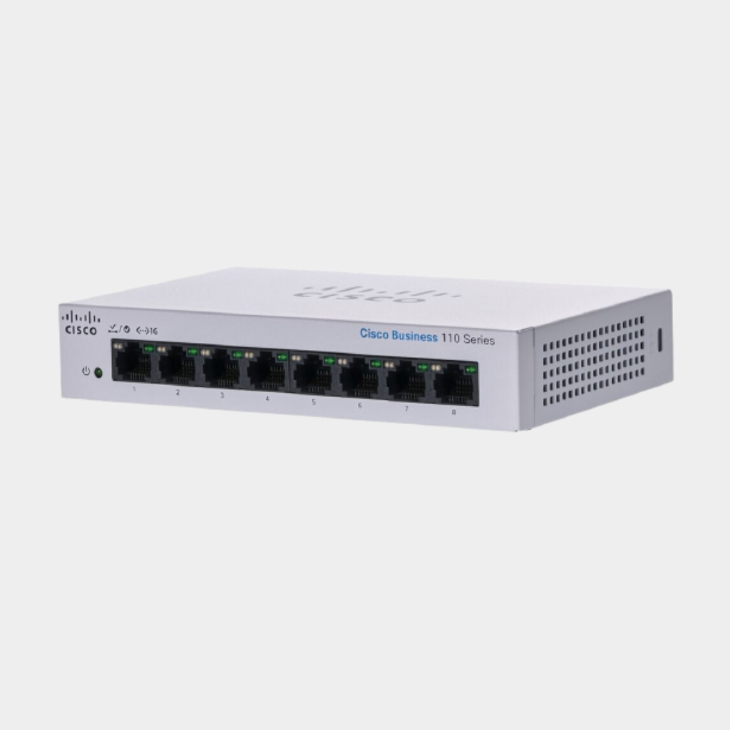 Cisco Business CBS110-8T-D Unmanaged Switch, 8 Port GE, Desktop, Ext PS, Limited Lifetime Protection (CBS110-8T-D-EU)