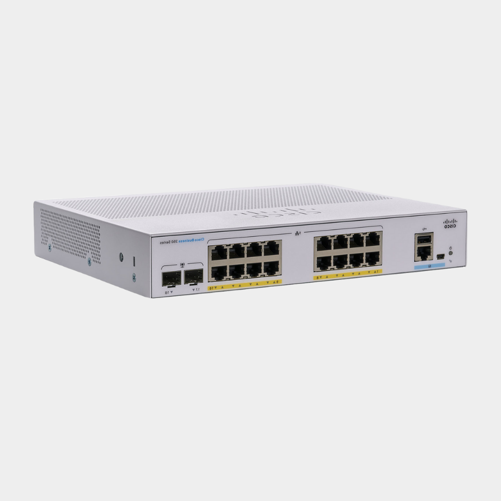 Cisco Business CBS350-16P-E-2G Managed Switch, 16 Port GE, PoE, Ext PS, 2x1G SFP, Limited Lifetime Protection (CBS350-16P-E-2G-EU)