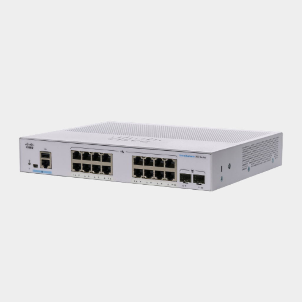 Cisco Business CBS350-16T-2G Managed Switch, 16 Port GE, 2x1G SFP, Limited Lifetime Protection (CBS350-16T-2G-EU)
