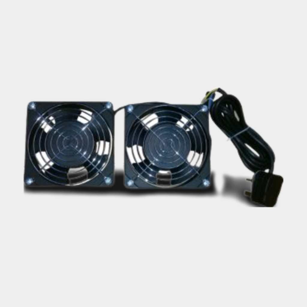 Premium Line German cooling fan, with three pins German- type plug, 1wire/2 fans  (cable length,2M) (621010202)