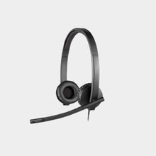 Load image into Gallery viewer, Logitech USB wired headset with clear audio, AEC, and a noisecancelling boom mic (H570e)
